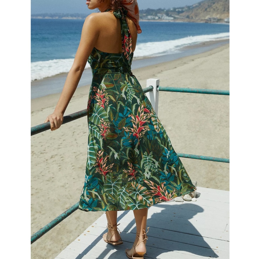 NWT | FARM Rio Foliage Jungle Cutout Cover-Up | Sz L - Picture 2 of 8